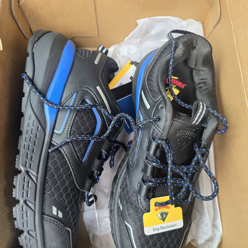 Skechers Men's Black and Blue Athletic Shoes